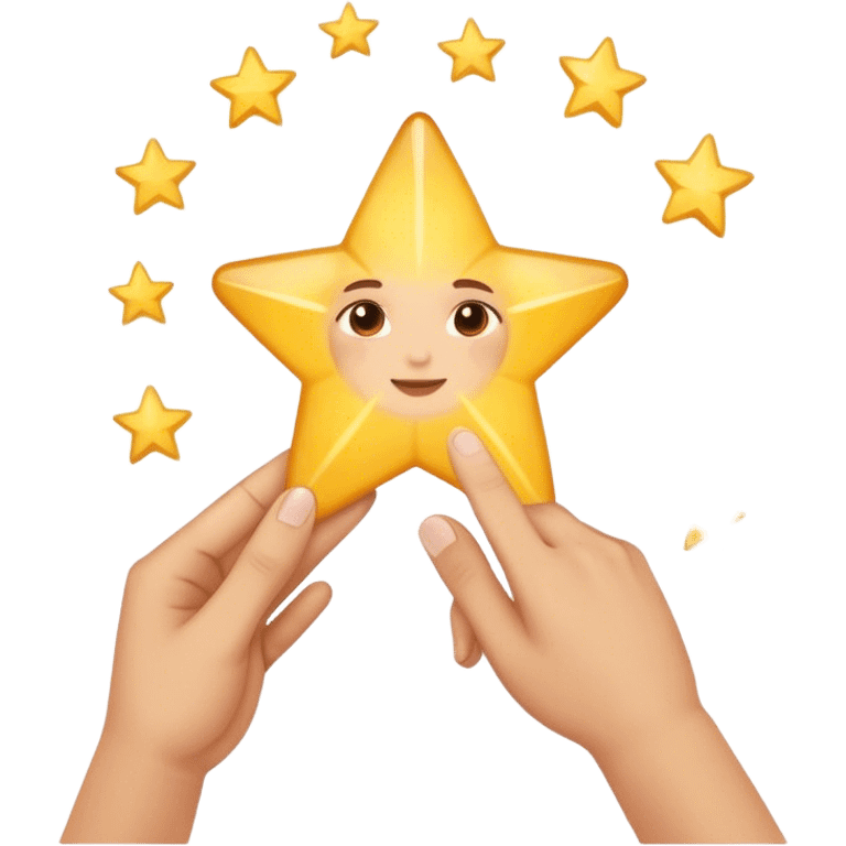 grabbing a dream star with your hand  emoji