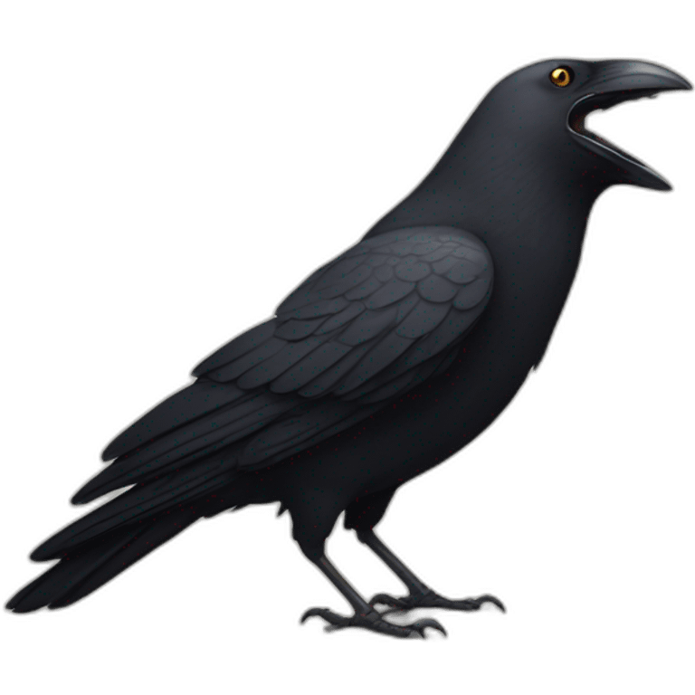 Crow laughing emoji