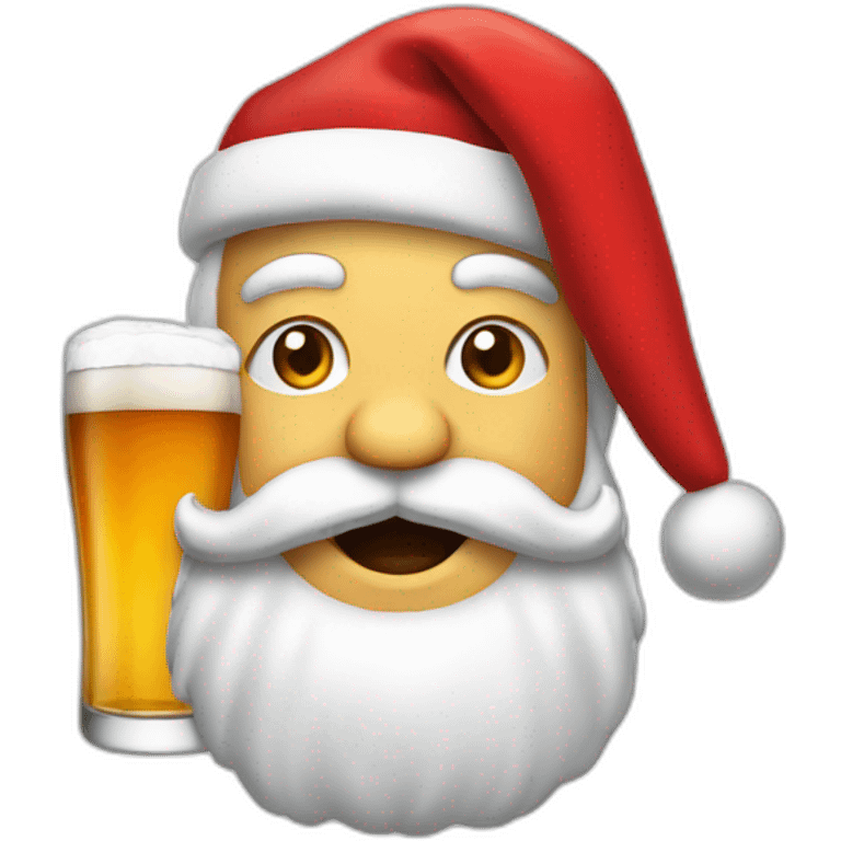 Santa claus beer emoji