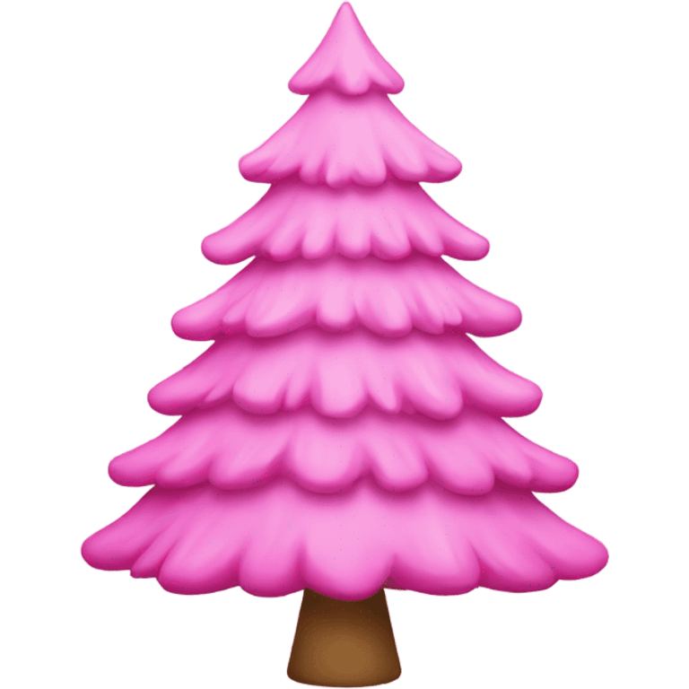 Pink Christmas tree  emoji