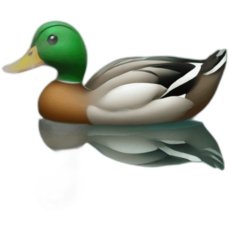 A duck in a pond emoji