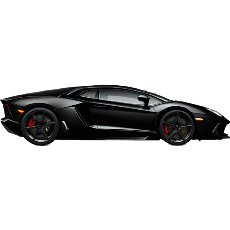 black aventador lamborghini SIDE VIEW emoji