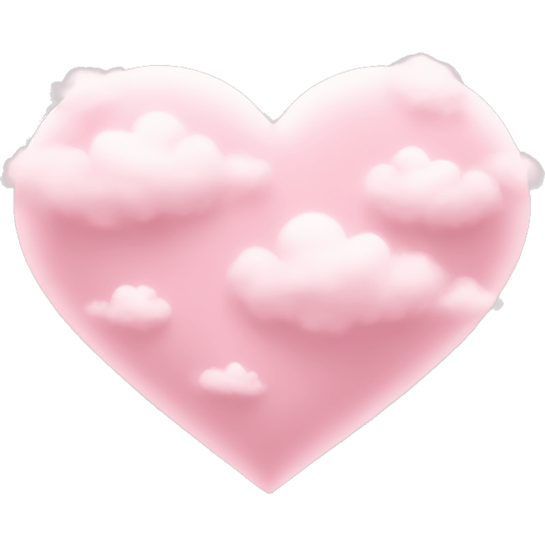 light pink heart with clouds emoji