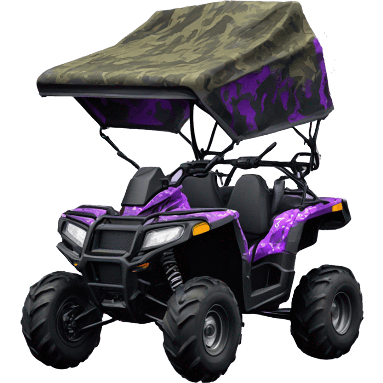 Polaris Purple camouflage buggy atv emoji