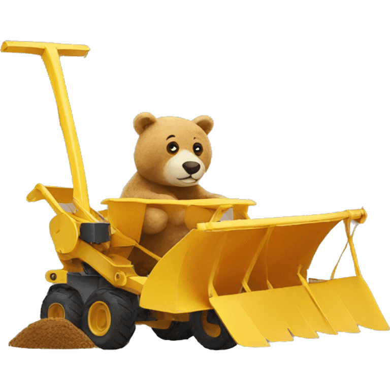 Stuffed animal with a plow emoji