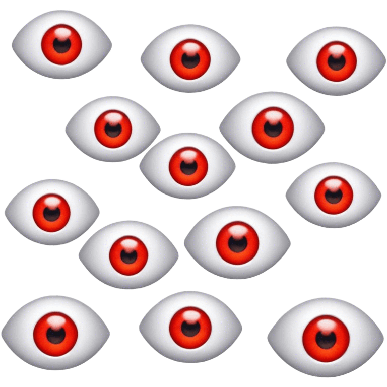 a BUNCH OF FLOATING RED EYES emoji