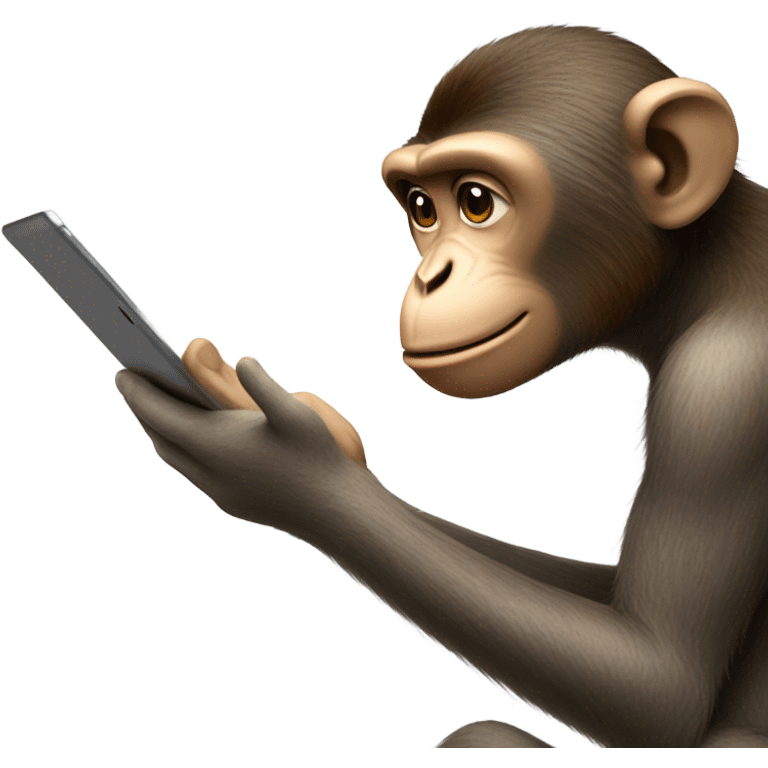 Monkey with iPad emoji