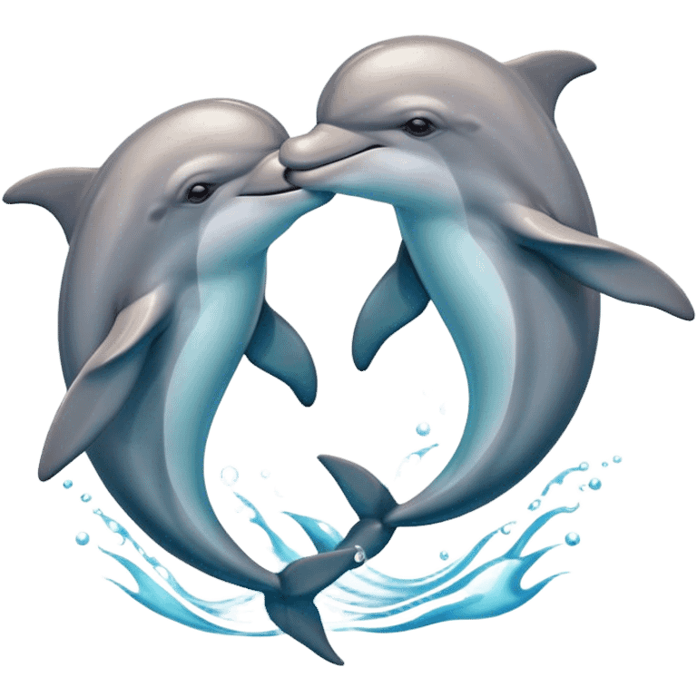 Dolphins kissing emoji