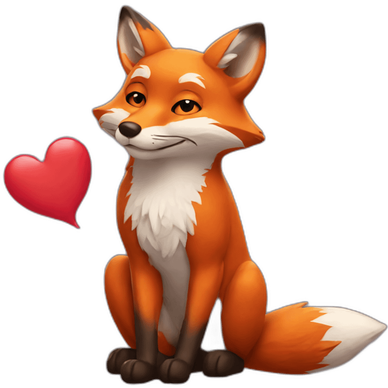 Fox blowing a heart-kiss emoji