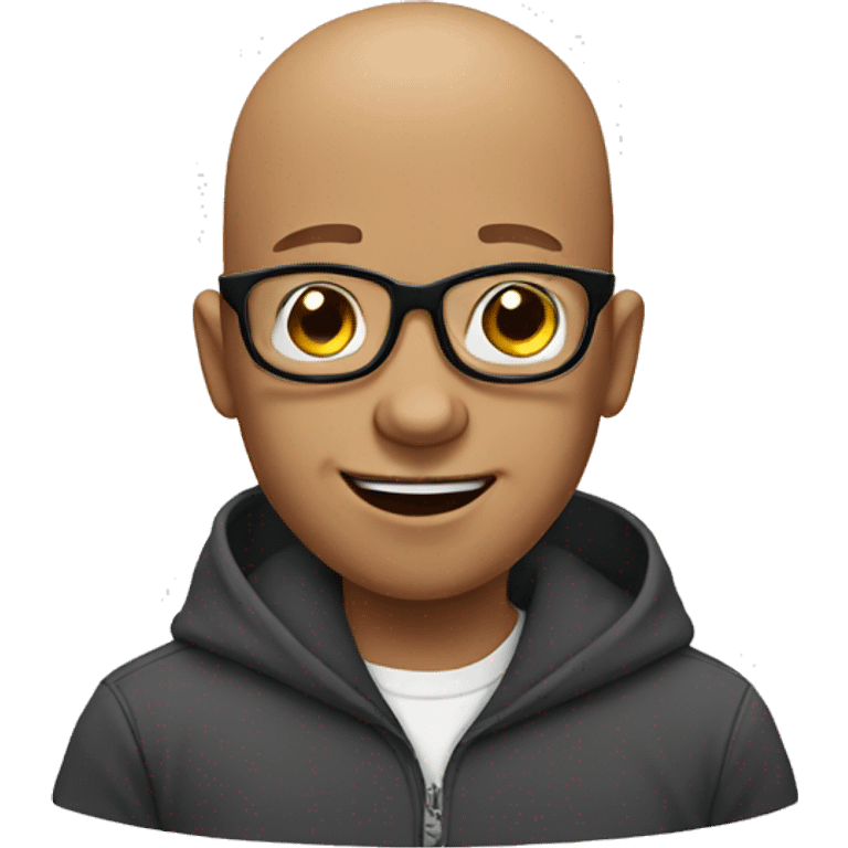 bald boy with glasses no teeth  emoji