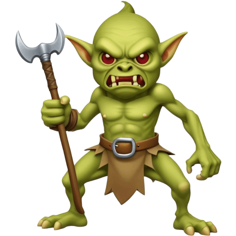 Angry goblin holding a club emoji