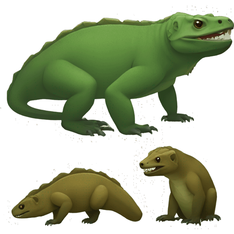 Komodo with bears emoji