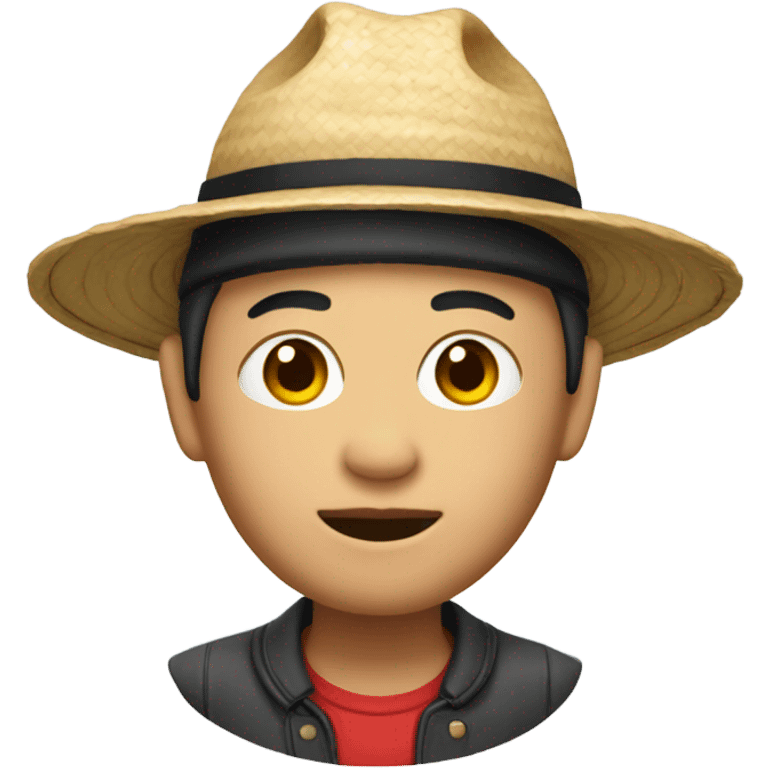 My Memoji with a Chinese farmer hat emoji