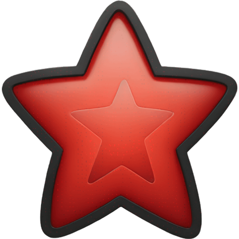  star with red inside and a black outline emoji