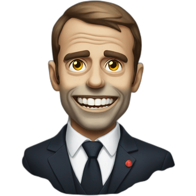 zombie macron smiling emoji