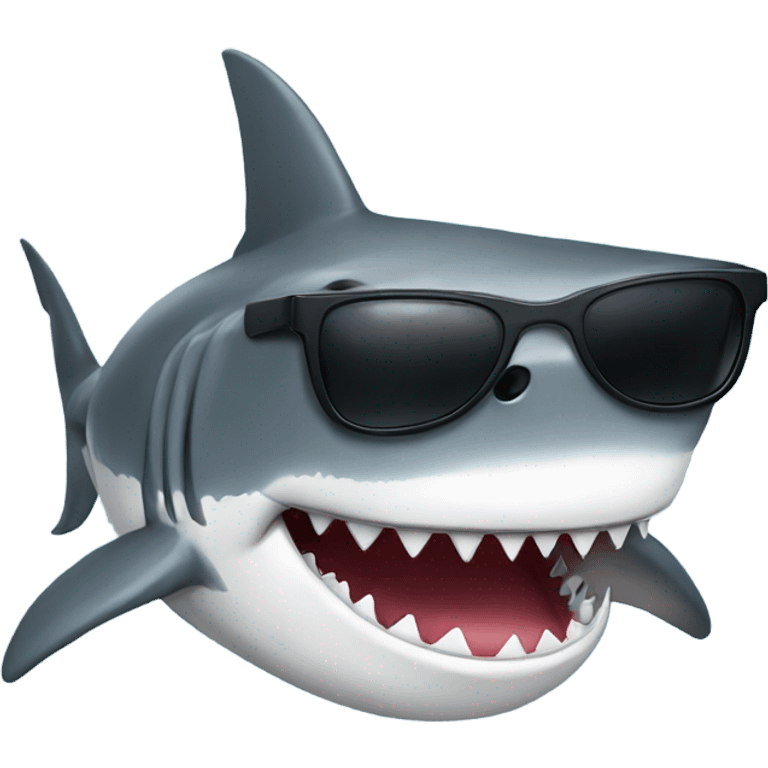 Shark with sunglasses emoji