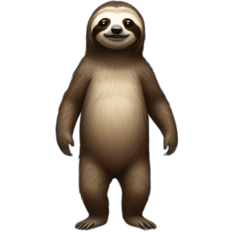 realistic full body sloth emoji