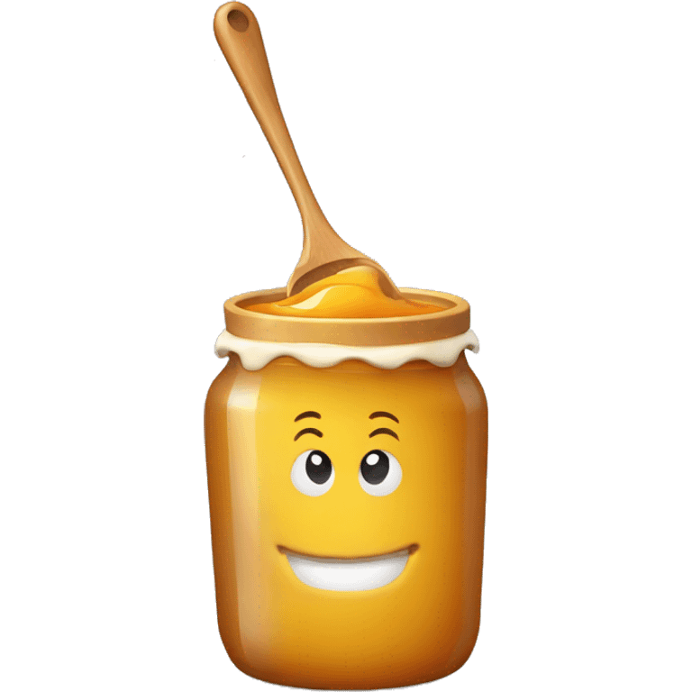 pot de miel avec miel qui coule emoji