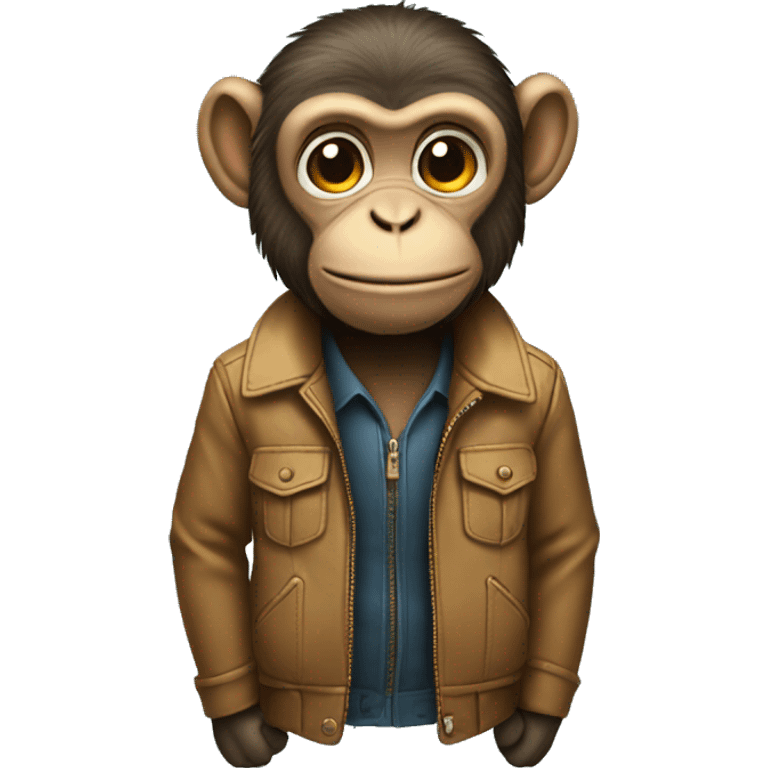 Monkey with jacket emoji