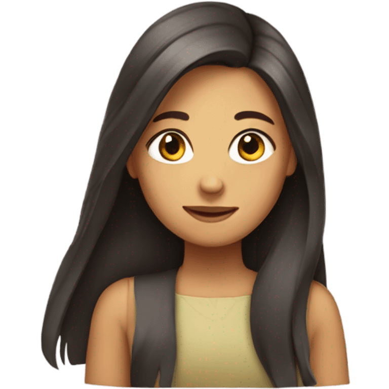 Girl with long hair  emoji