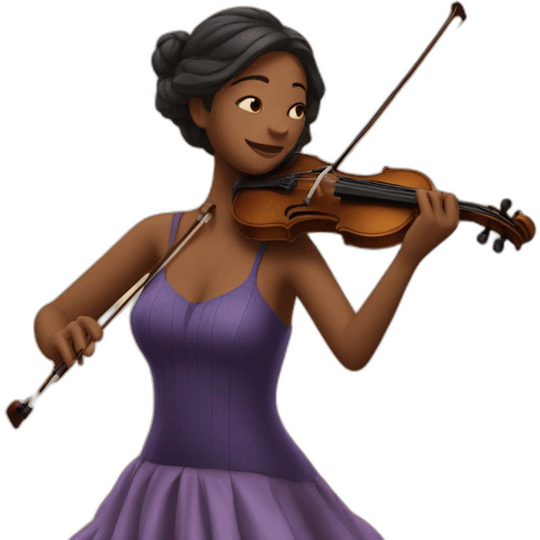 Woman playing violin emoji