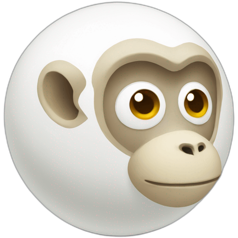 white monkey ball emoji