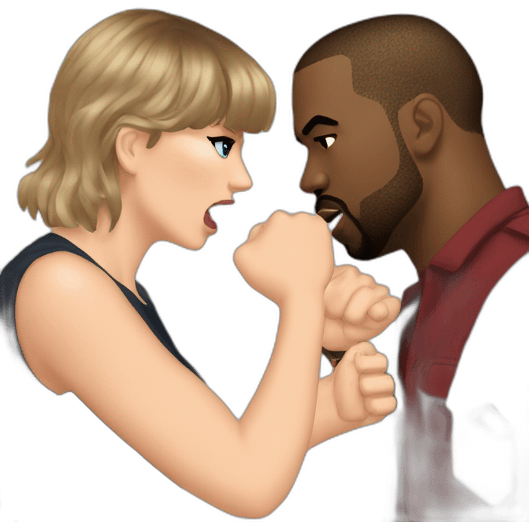 Taylor swift punching Kanye west emoji