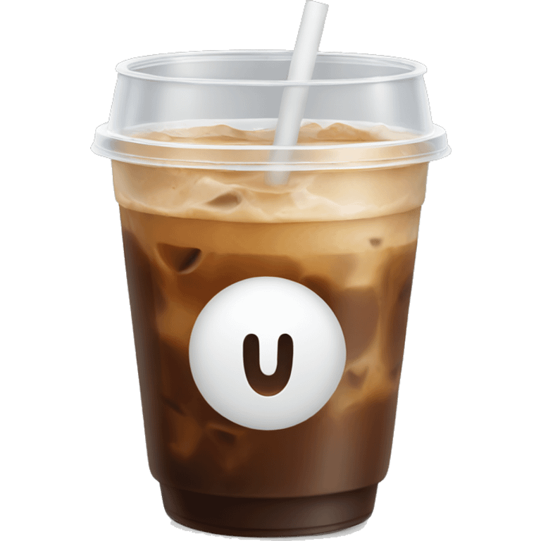 iced coffee in a plastic clear cup emoji