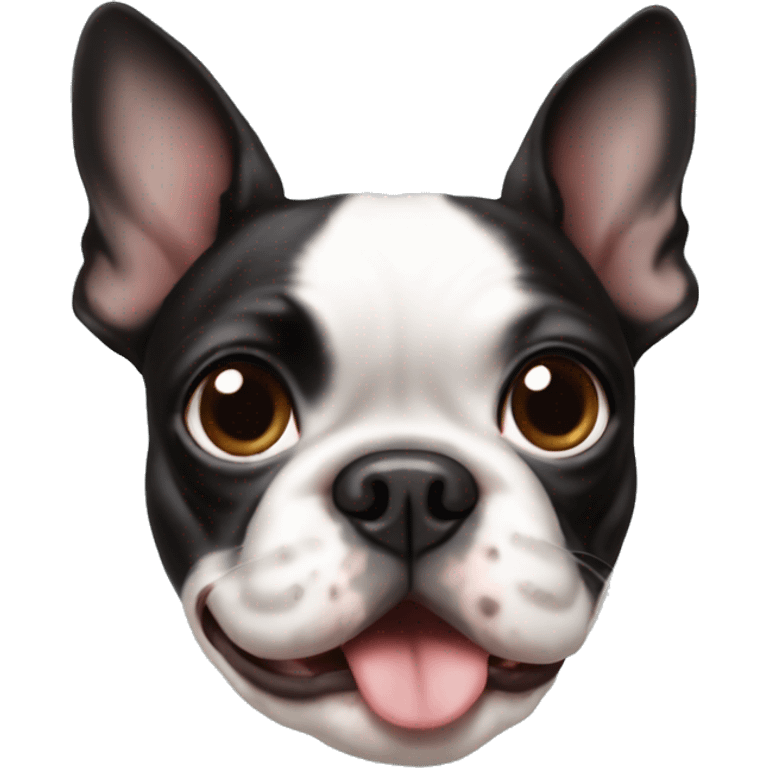 Boston terrier face emoji