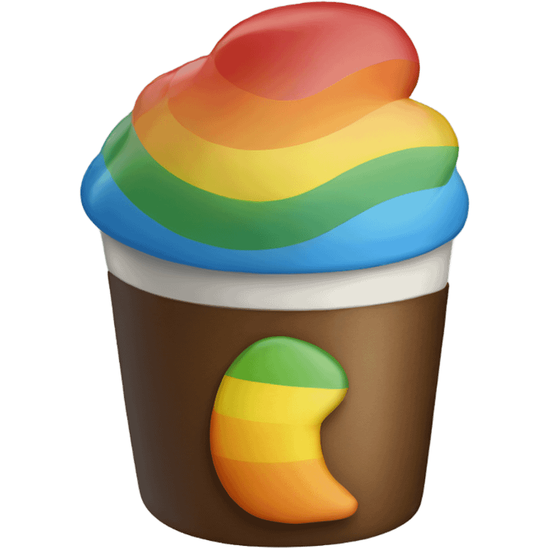 Rainbow coffee emoji