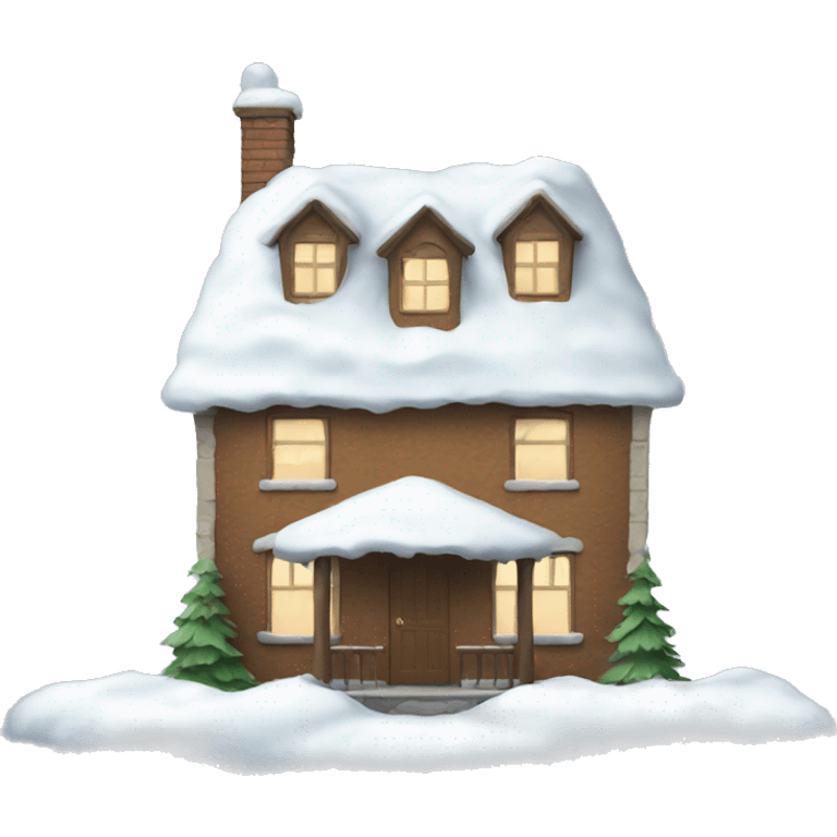 House with Snow emoji