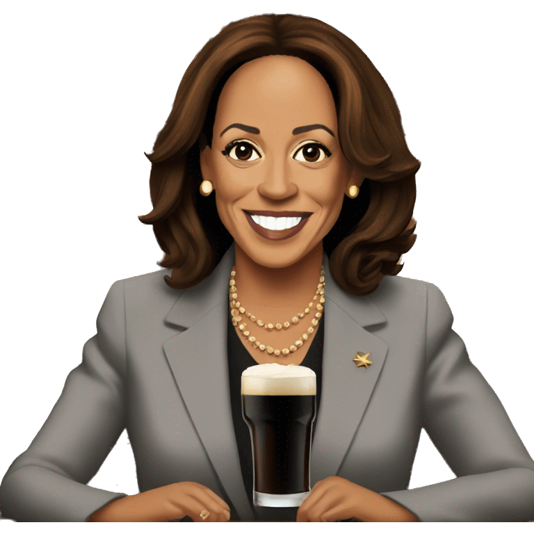 Kamala Harris in a bar emoji