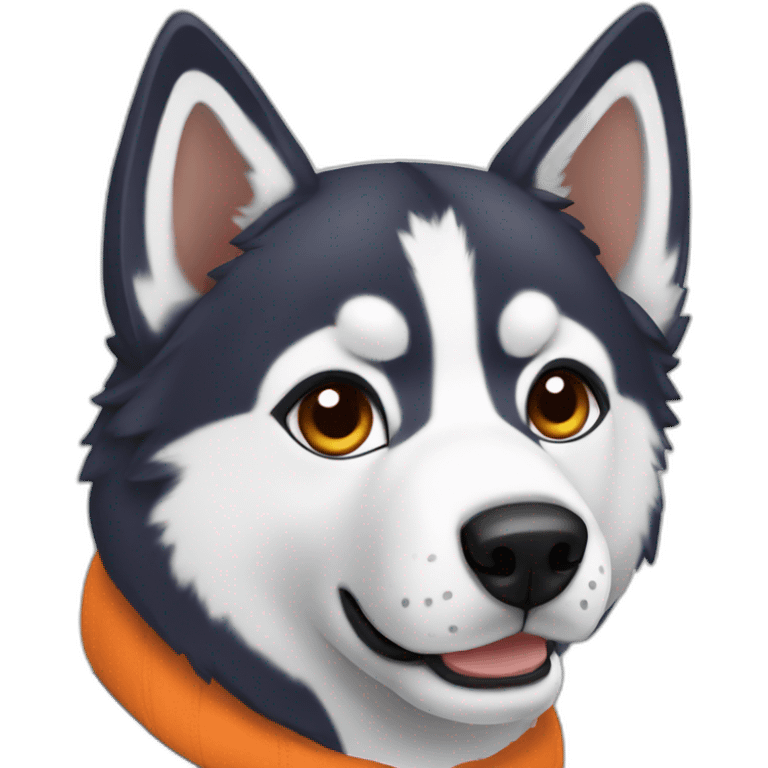 Husky naranja emoji