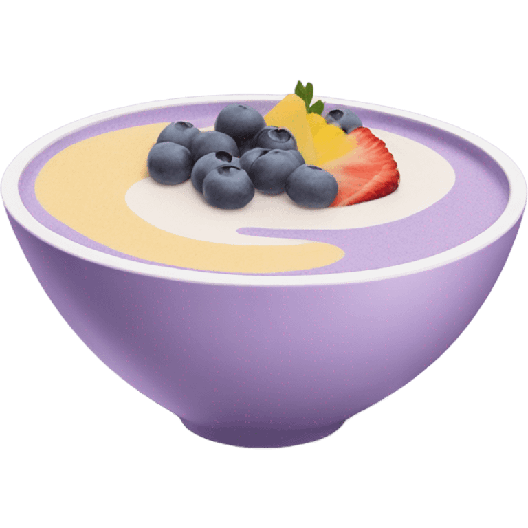 pastel purple and white smoothie bowl emoji