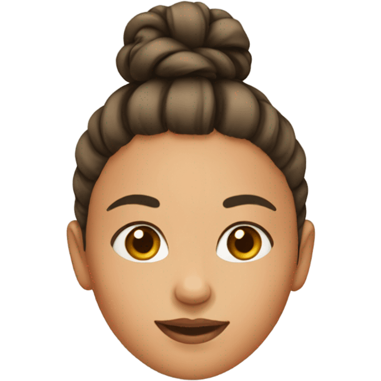 Girl with bun emoji