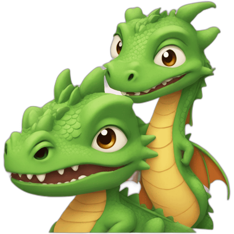 dragon cute family portrait emoji