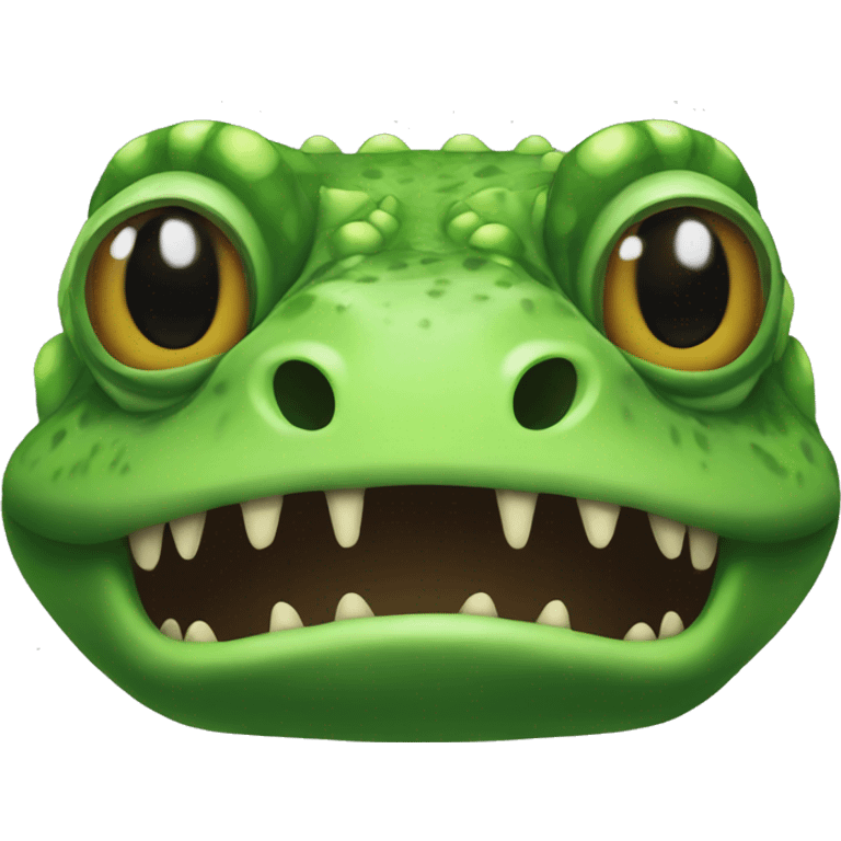 Green Gila Monster Face Big Chin emoji