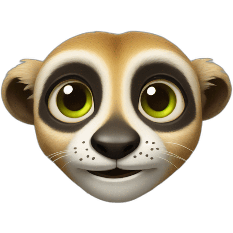 Suricate with an apple emoji