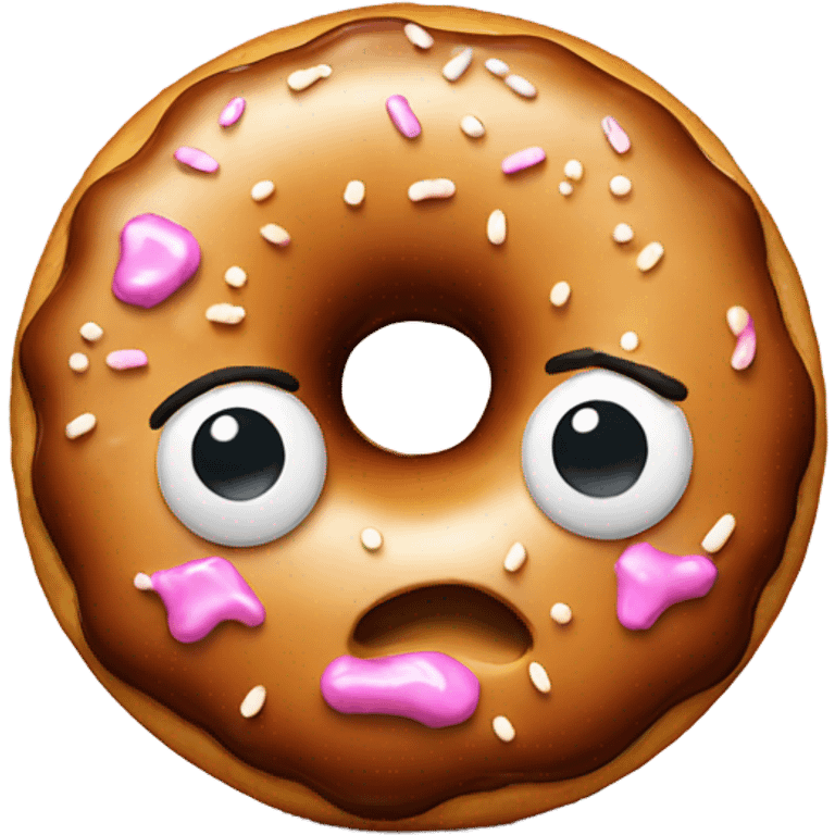 Crying donut emoji