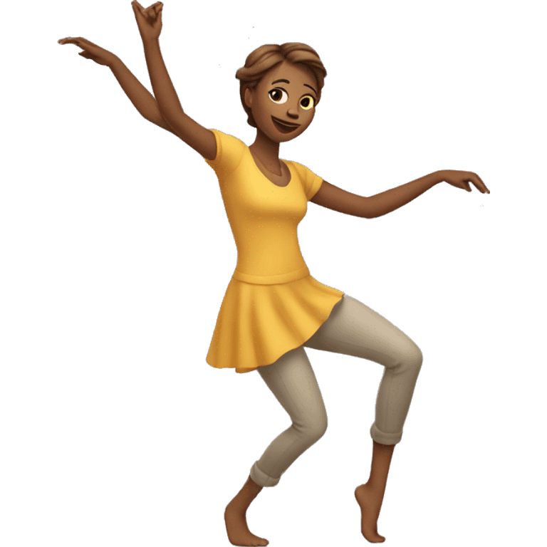 Create cate emoji while dancing on two legs emoji