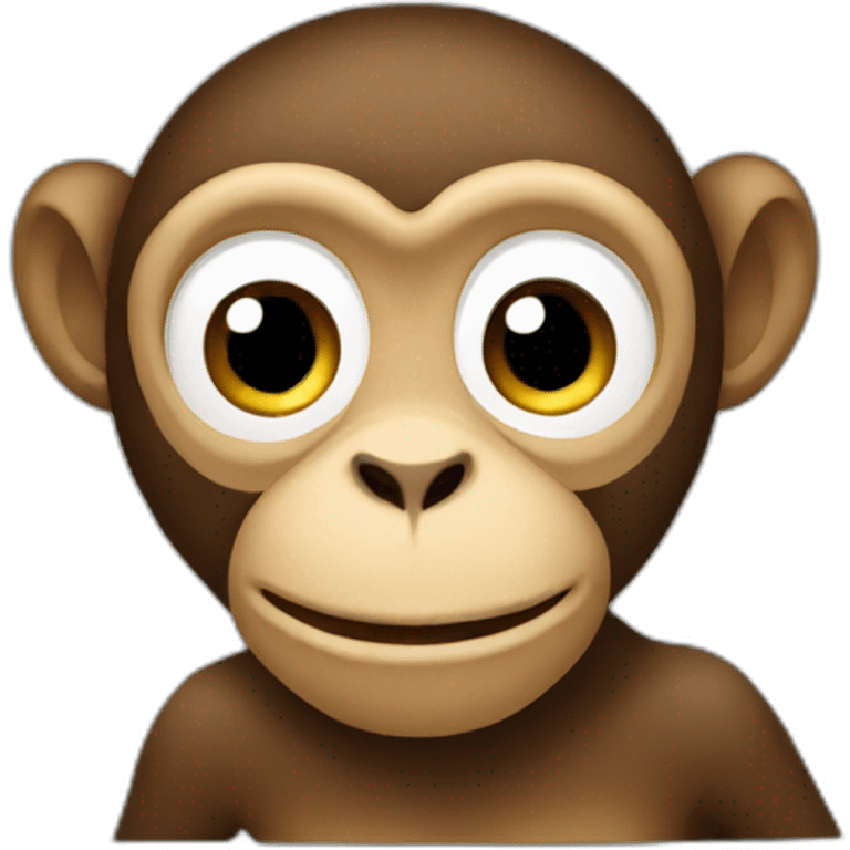 monkey on a computer emoji