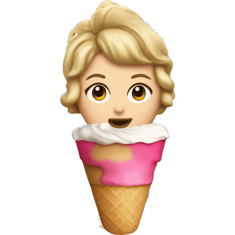 Taylor swift with ice cream emoji