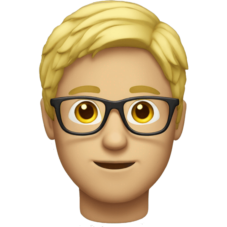 blond man with glasses emoji