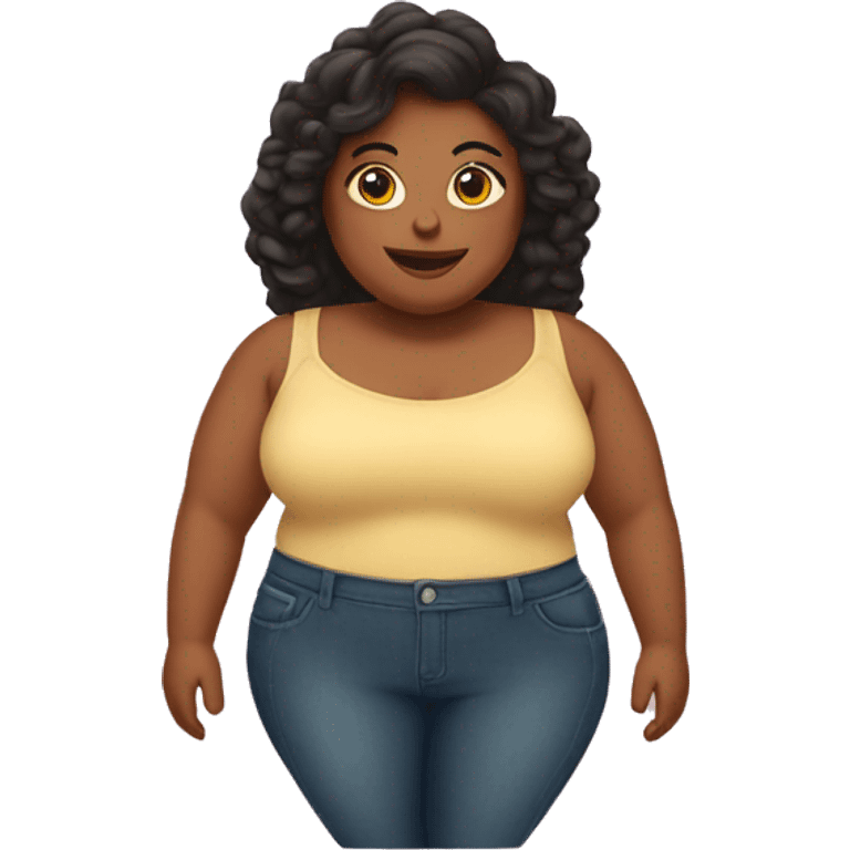 Femme star de grande taille à talon  emoji