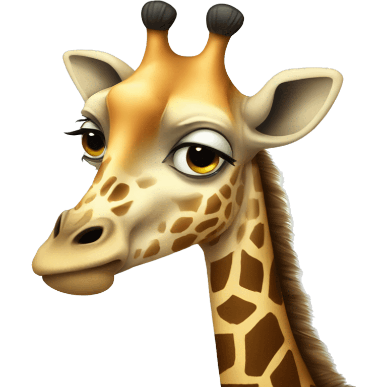 Sad giraffe  emoji