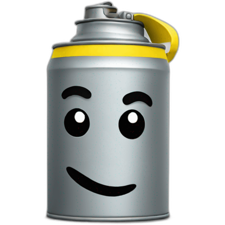 Spraycan with face emoji