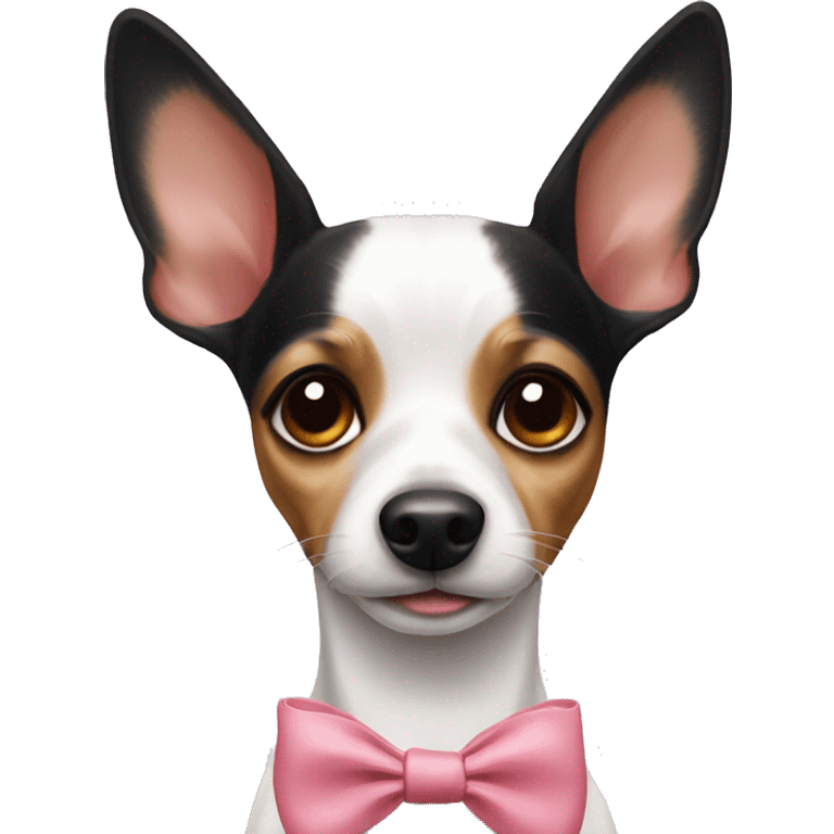 Rat terrier with bows emoji