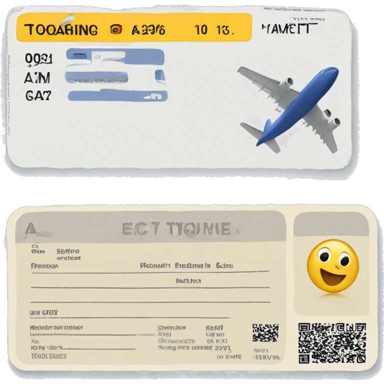 Airline Boarding pass emoji