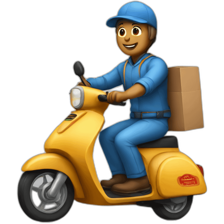 pizza delivery in scooter emoji