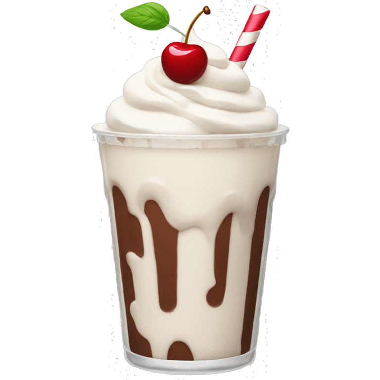 Milkshake with cherry on top emoji